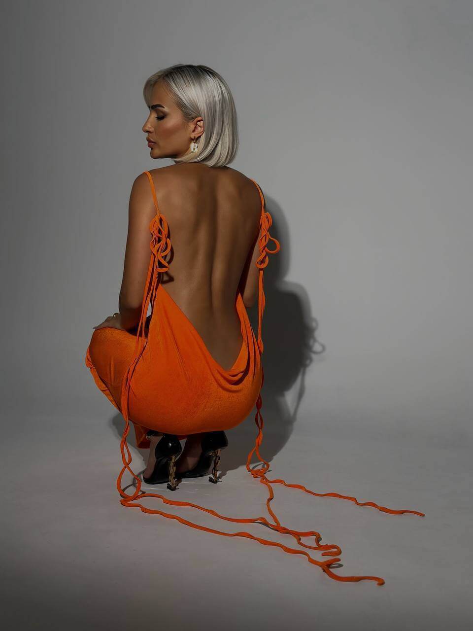 Sexy Slim Backless Dress Lace-up Summer Gown - Black, Blue, White & Pink - Available in Sizes S-XXL