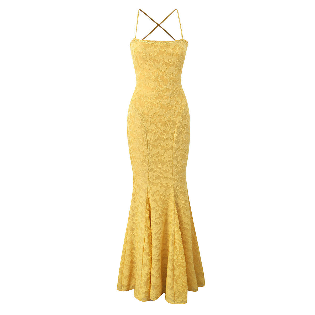 Vacation Style Elegant Waist Girdling Super Long Fishtail Dress