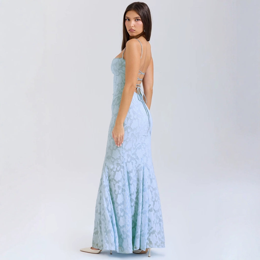 Vacation Style Elegant Waist Girdling Super Long Fishtail Dress